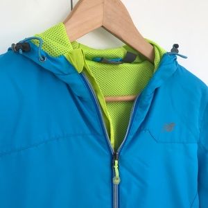 New Balance Light Blue & Neon Green Windbreaker